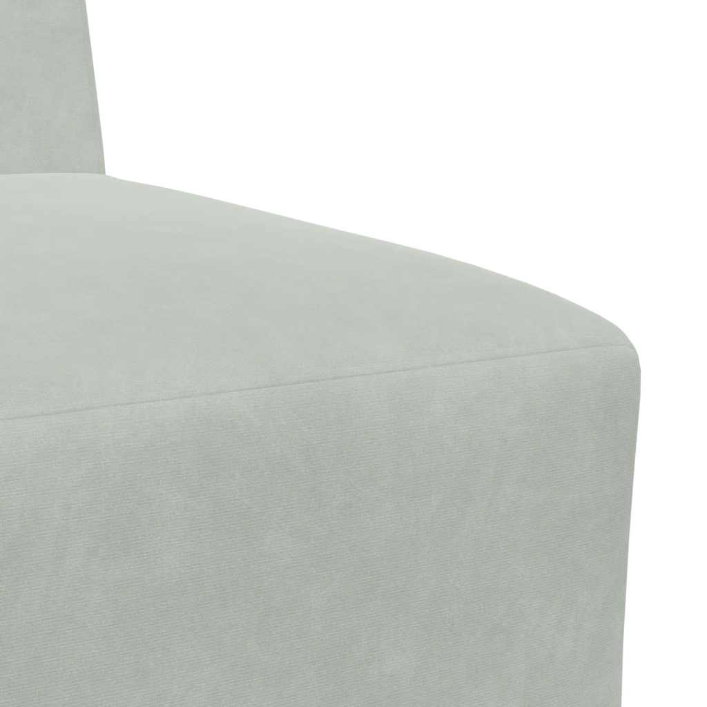 vidaXL Modułowa sofa bez podłokietników Jasnoszara 55 cm Aksamit