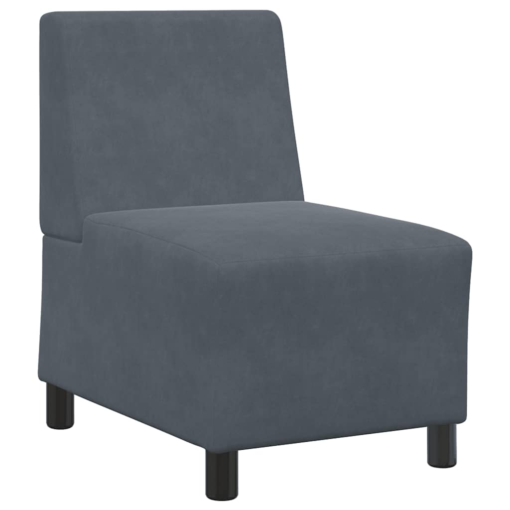 vidaXL Modułowa sofa bez podłokietników Ciemnoszara 55 cm Aksamit