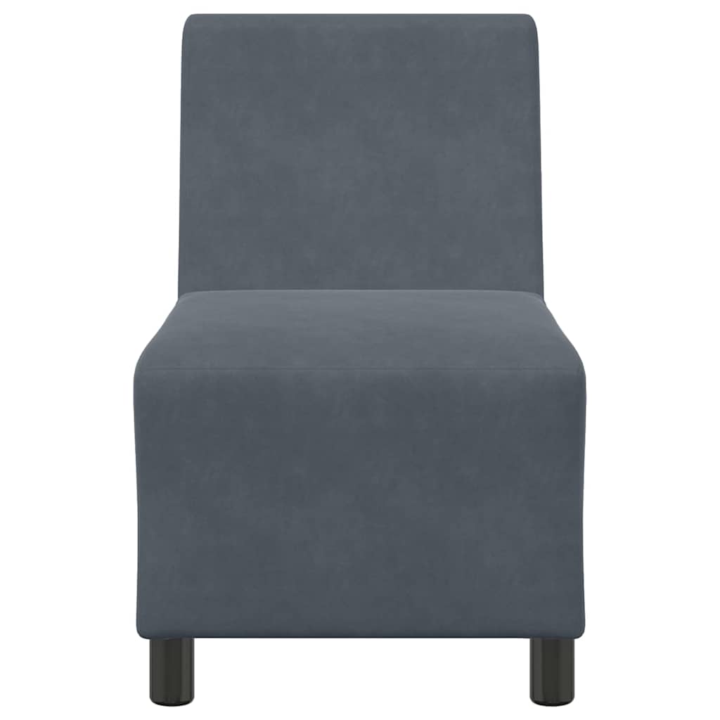 vidaXL Modułowa sofa bez podłokietników Ciemnoszara 55 cm Aksamit