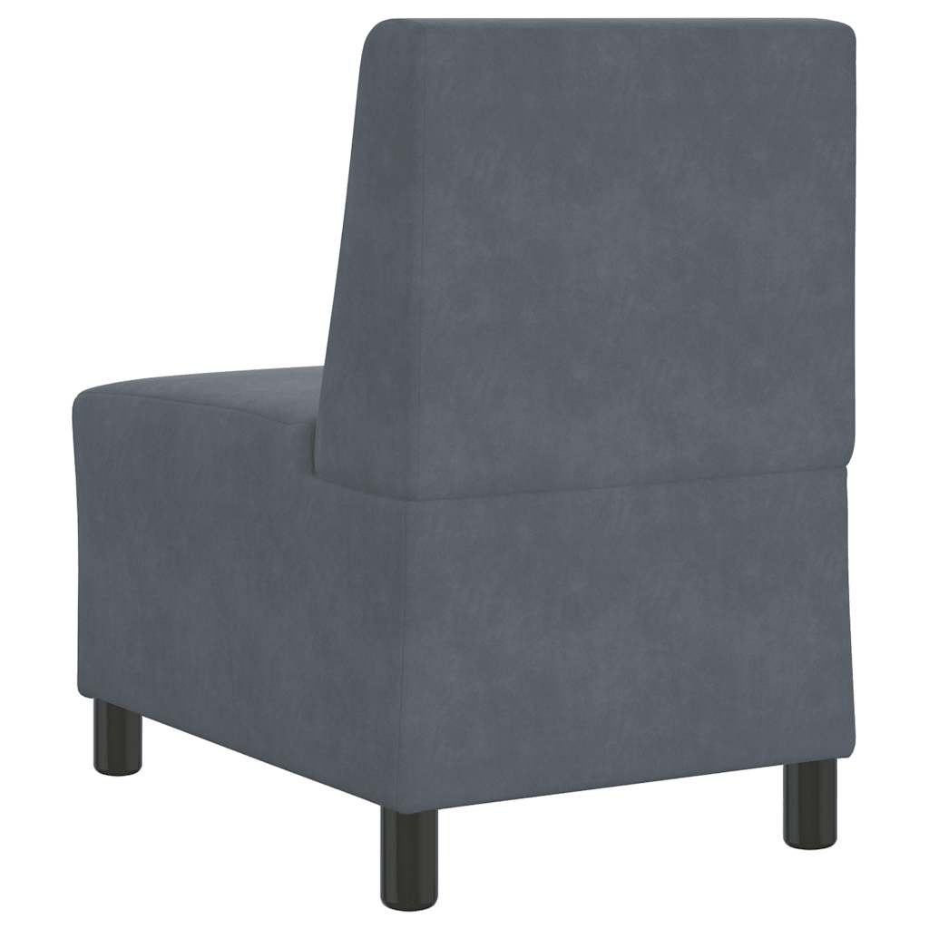 vidaXL Modułowa sofa bez podłokietników Ciemnoszara 55 cm Aksamit