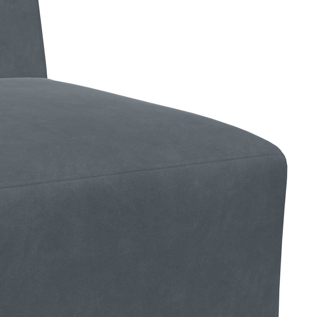 vidaXL Modułowa sofa bez podłokietników Ciemnoszara 55 cm Aksamit
