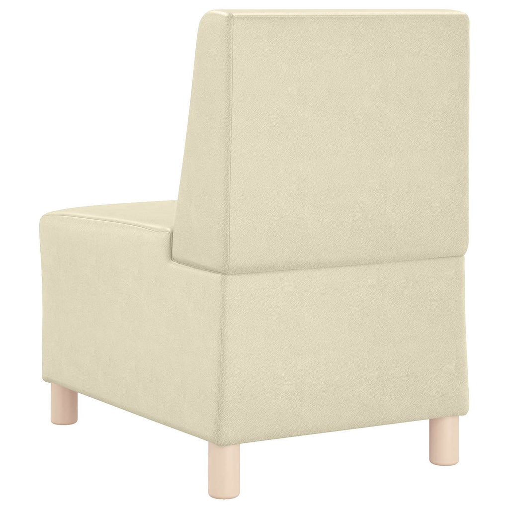 vidaXL Modułowa sofa bez podłokietników Kremowy 55 x 74 x 82 cm
