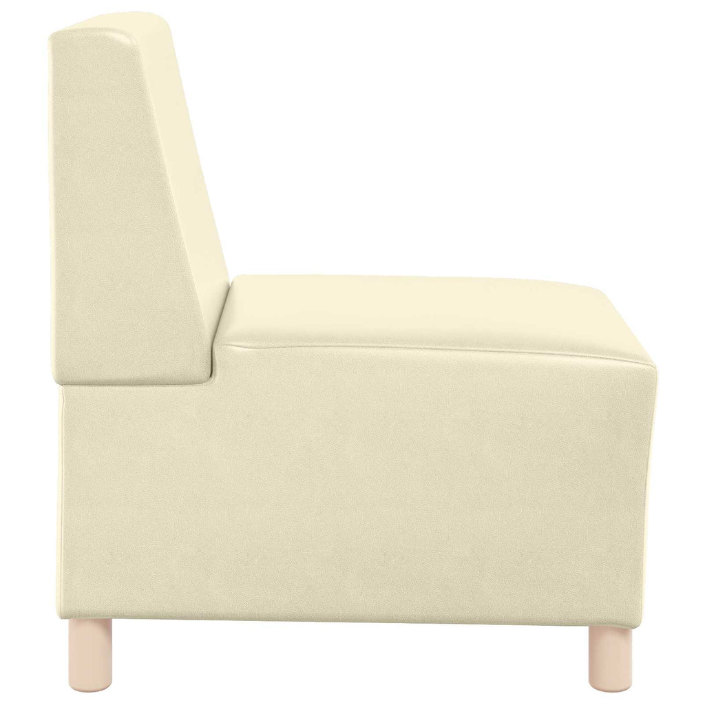 vidaXL Modułowa sofa bez podłokietników Kremowy 55 x 74 x 82 cm