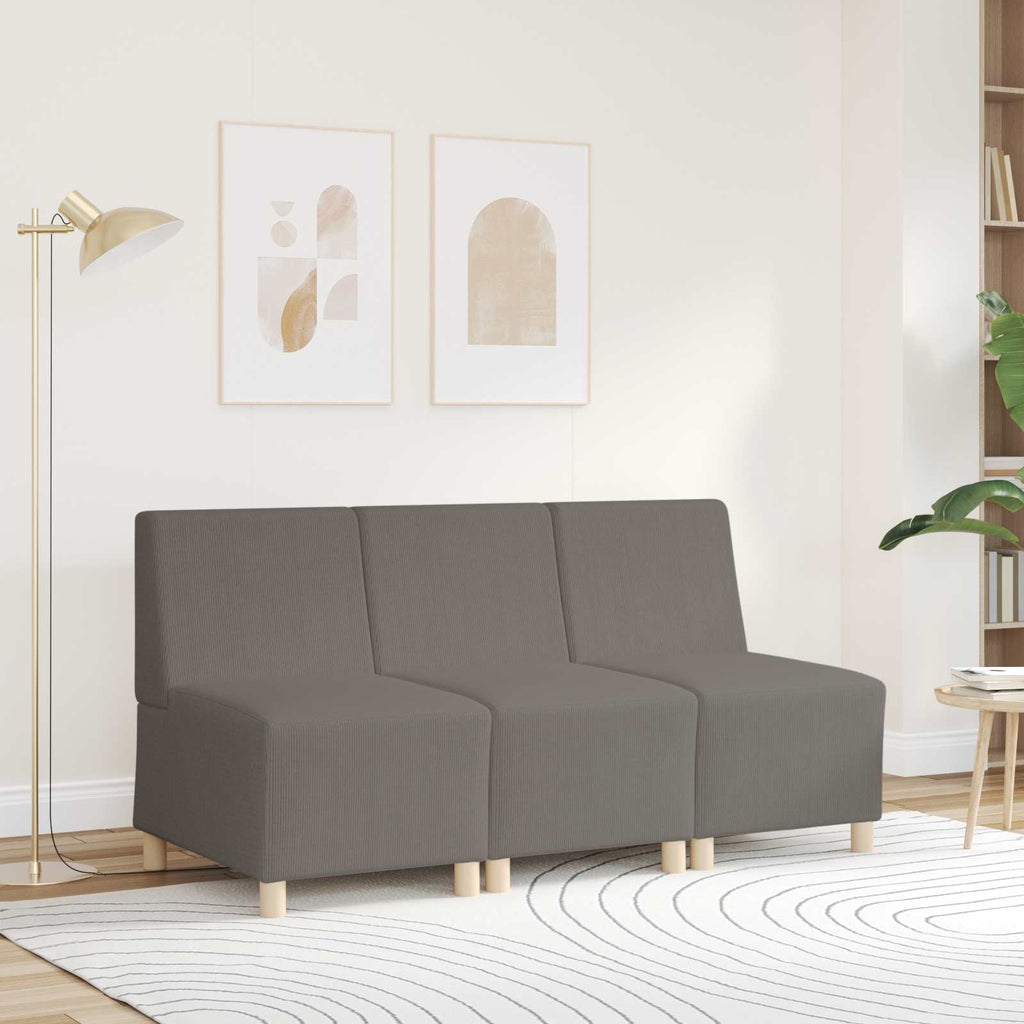 vidaXL Modułowa sofa bez podłokietników Jasnoszary 55 x 74 x 82 cm