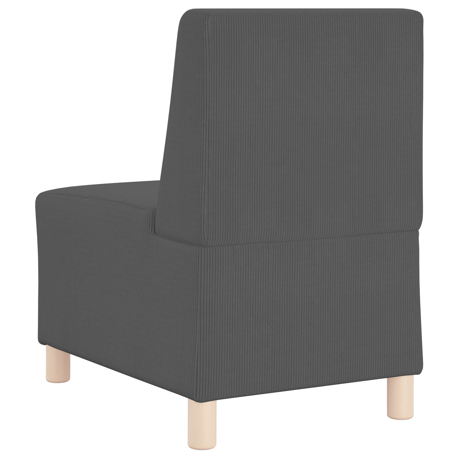 vidaXL | Modułowa sofa bez podłokietników | Ciemnoszary 55 x 74 x 82 cm