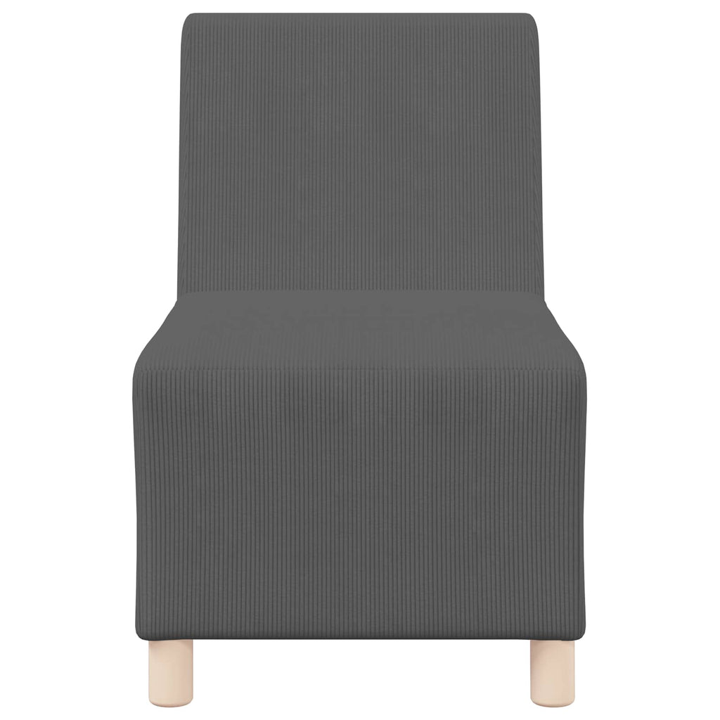 vidaXL | Modułowa sofa bez podłokietników | Ciemnoszary 55 x 74 x 82 cm