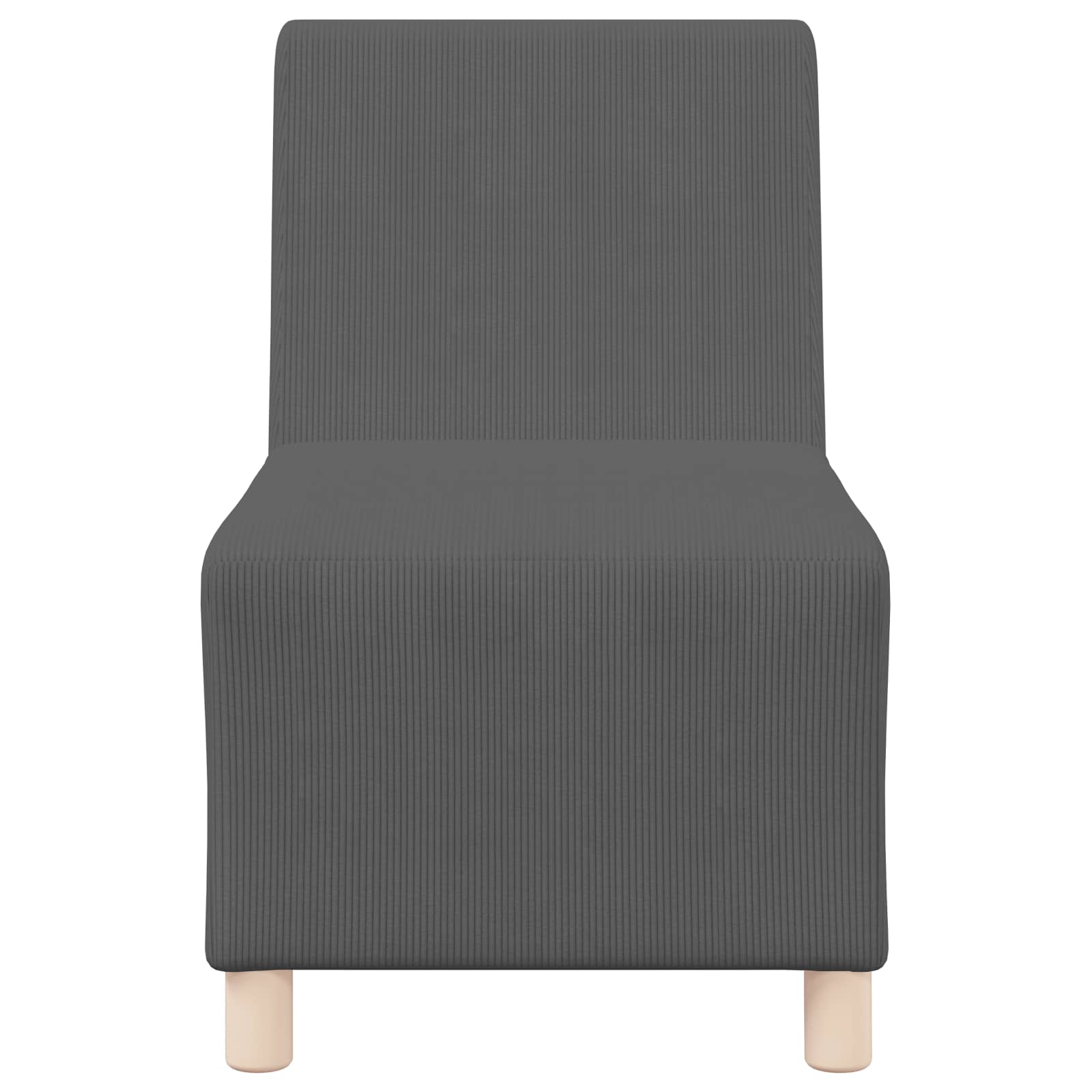 vidaXL | Modułowa sofa bez podłokietników | Ciemnoszary 55 x 74 x 82 cm