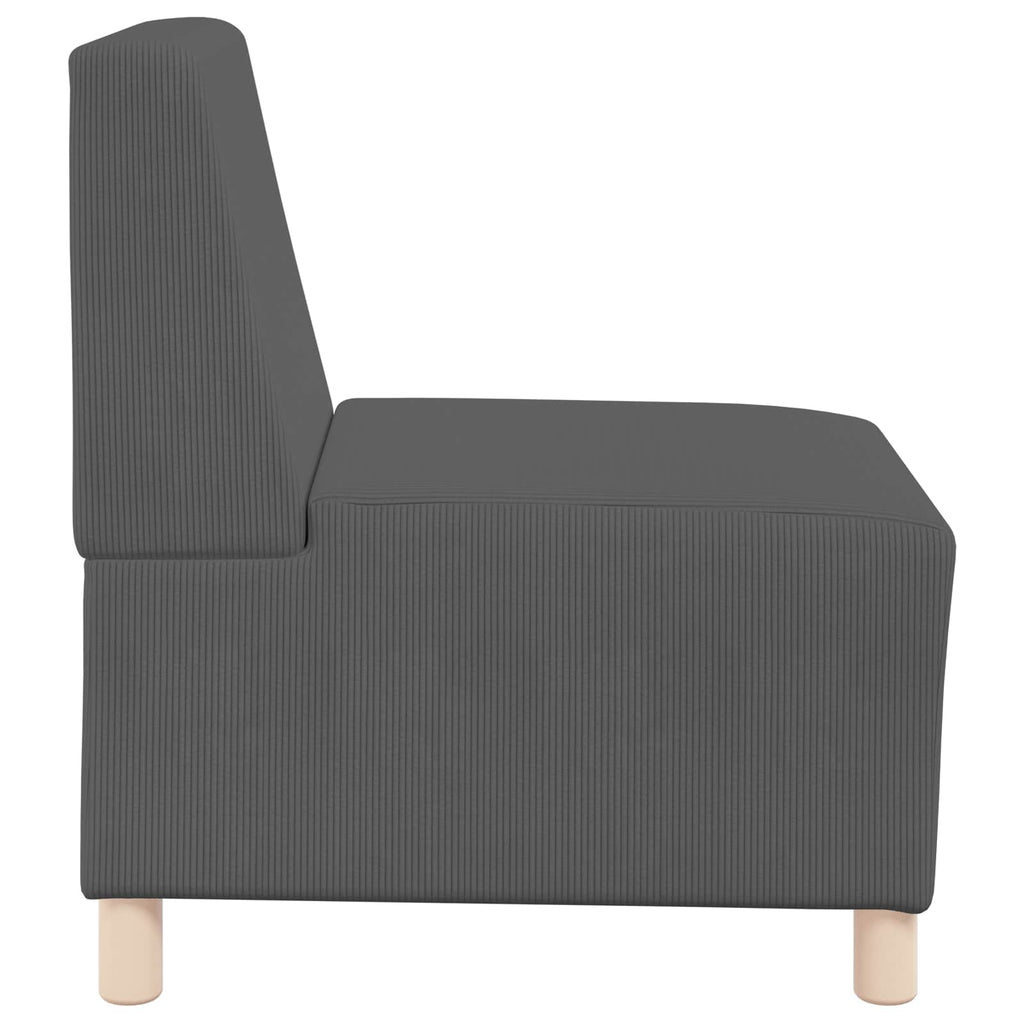 vidaXL | Modułowa sofa bez podłokietników | Ciemnoszary 55 x 74 x 82 cm