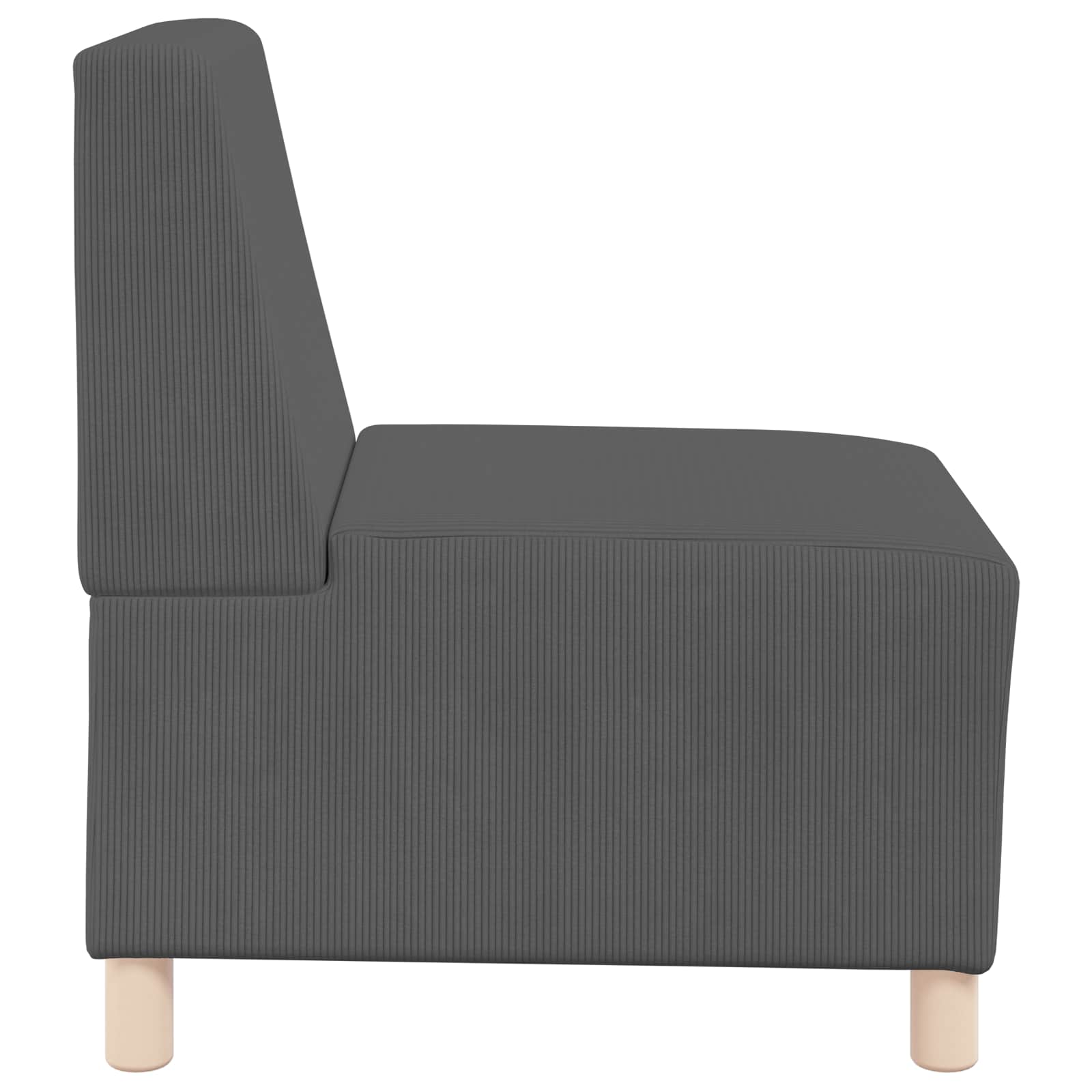 vidaXL | Modułowa sofa bez podłokietników | Ciemnoszary 55 x 74 x 82 cm