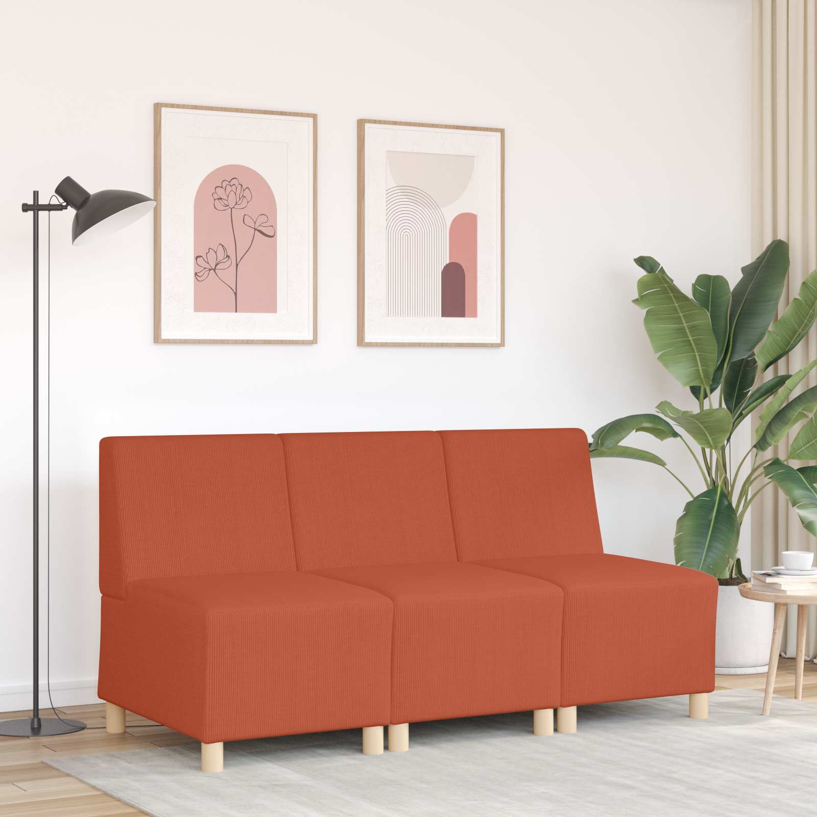 vidaXL Modułowa sofa bez podłokietników Pomarańczowy 55 x 74 x 82 cm