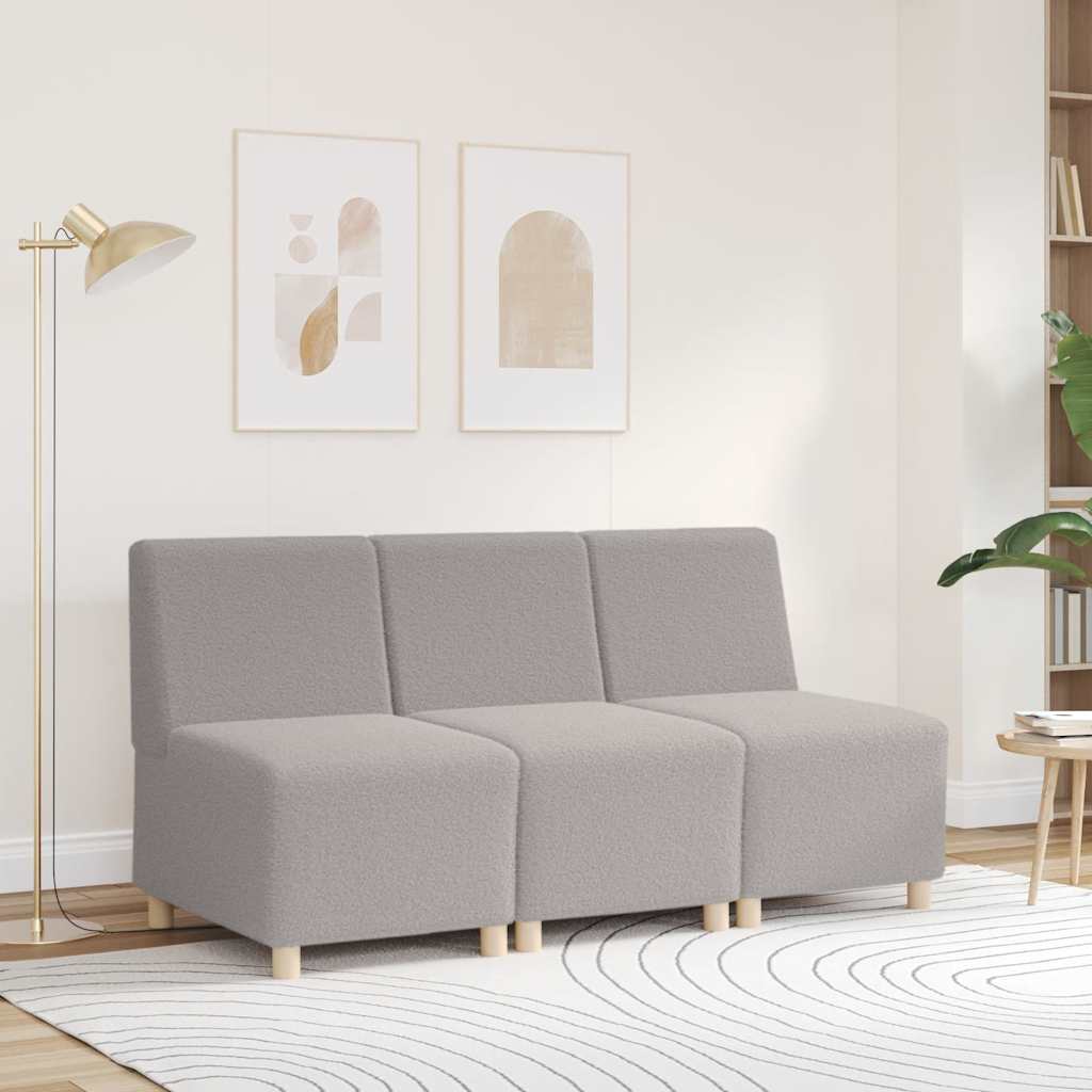 vidaXL Modułowa sofa bez podłokietników Jasnoszary