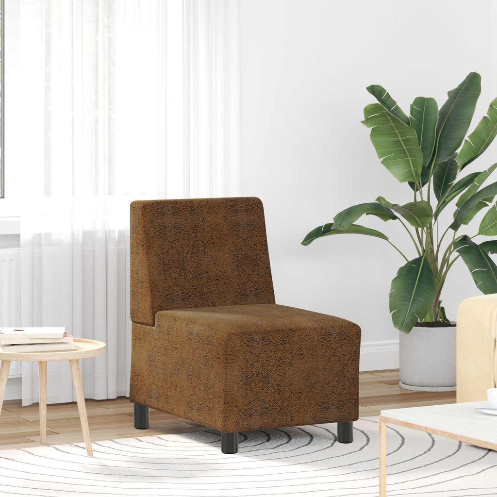 vidaXL Modułowa sofa bez podłokietników Brązowy 55 x 74 x 82 cm