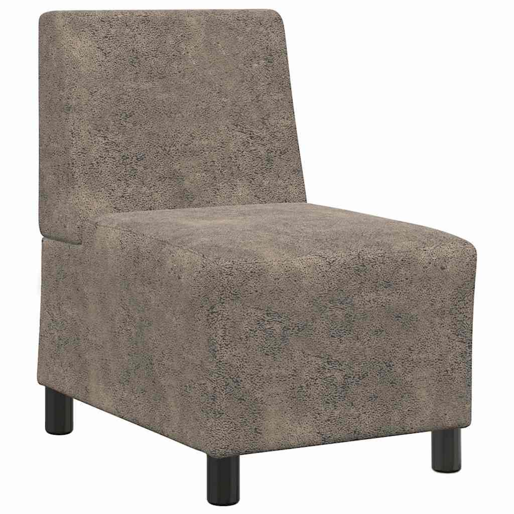 vidaXL Modułowa sofa bez podłokietników Ciemnoszara 55 cm Skóra syntetyczna zamszowa