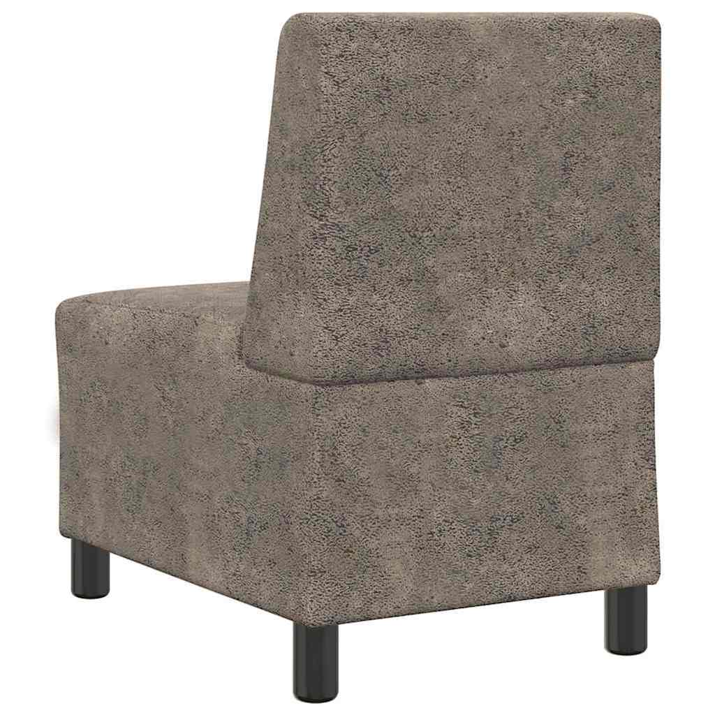 vidaXL Modułowa sofa bez podłokietników Ciemnoszara 55 cm Skóra syntetyczna zamszowa