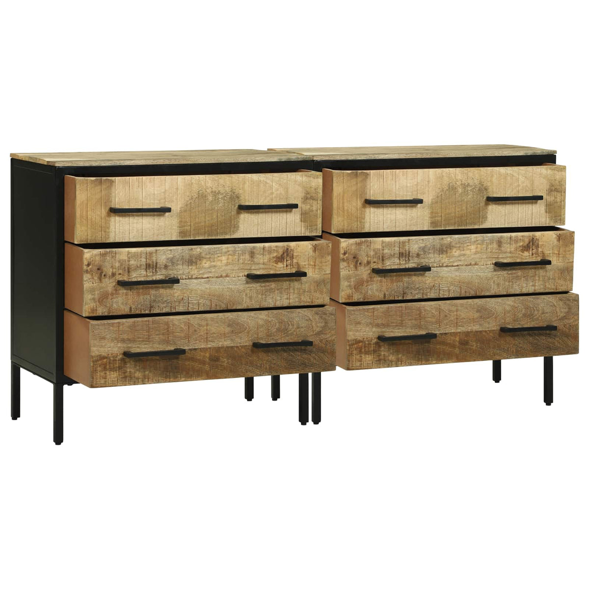 vidaXL Komody 70 x 35 x 70 cm Brązowy Lite surowe drewno mango