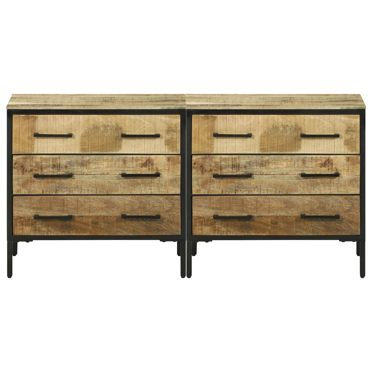 vidaXL Komody 70 x 35 x 70 cm Brązowy Lite surowe drewno mango