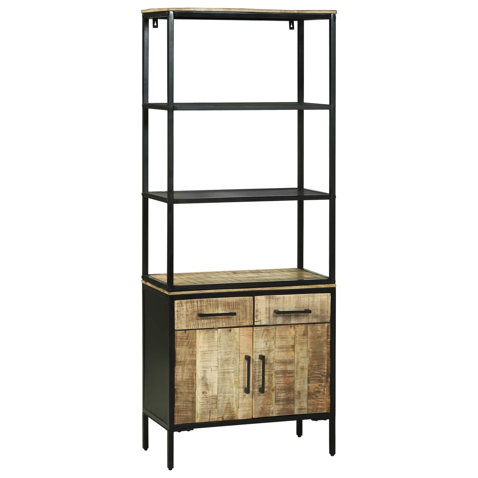 vidaXL Highboard z szufladą Brązowy 70 x 35 x 180 cm Drewno z mango