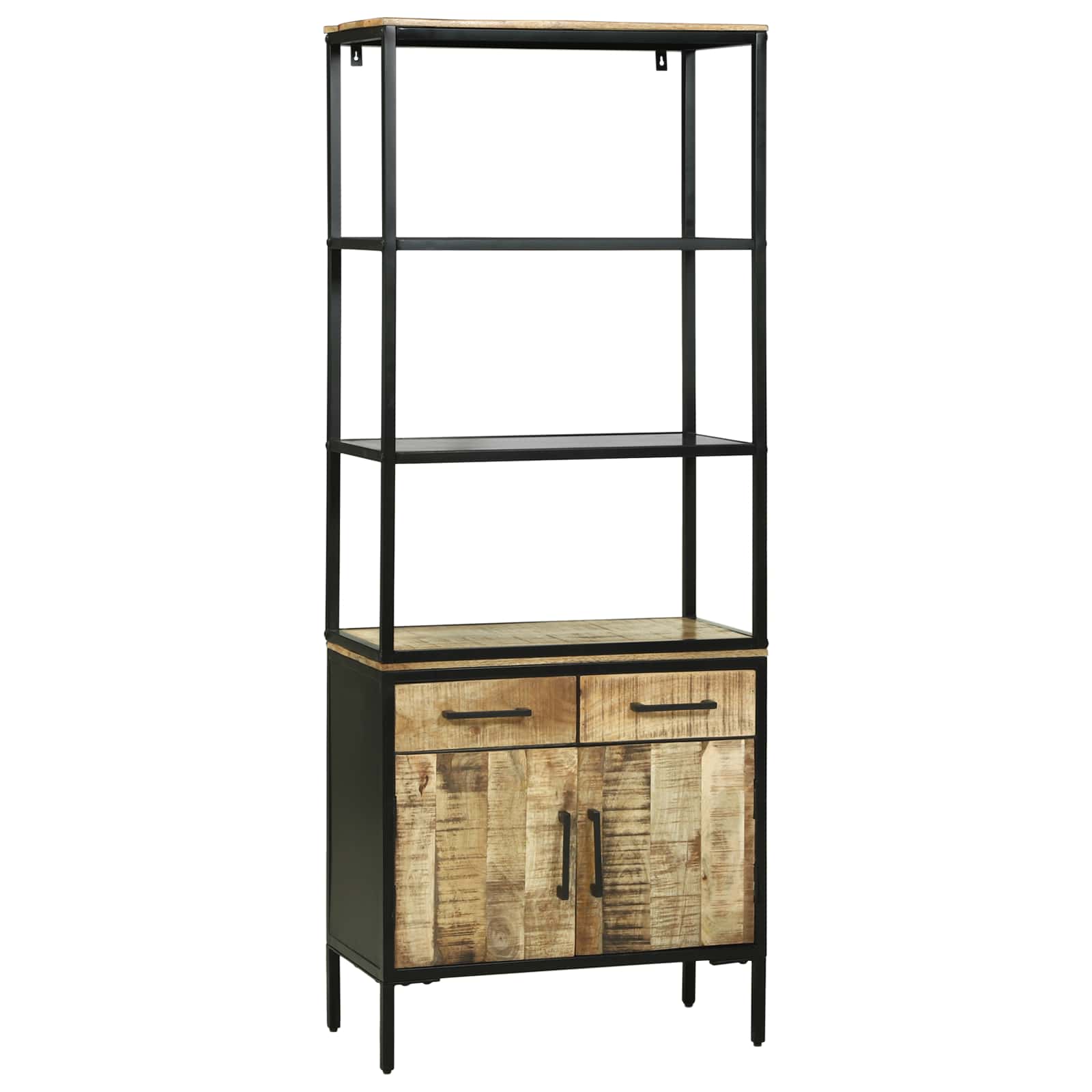 vidaXL Highboard z szufladą Brązowy 70 x 35 x 180 cm Drewno z mango