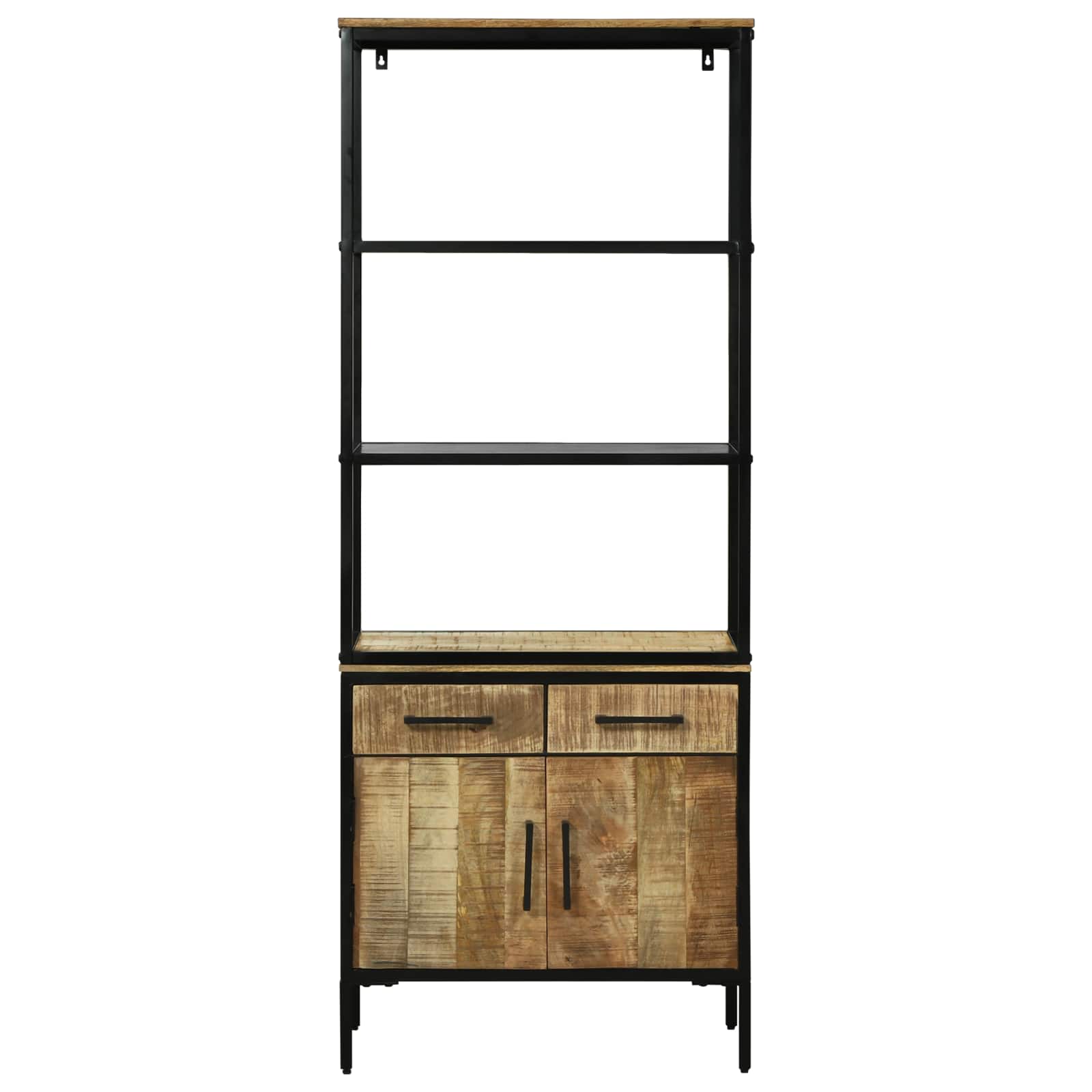vidaXL Highboard z szufladą Brązowy 70 x 35 x 180 cm Drewno z mango