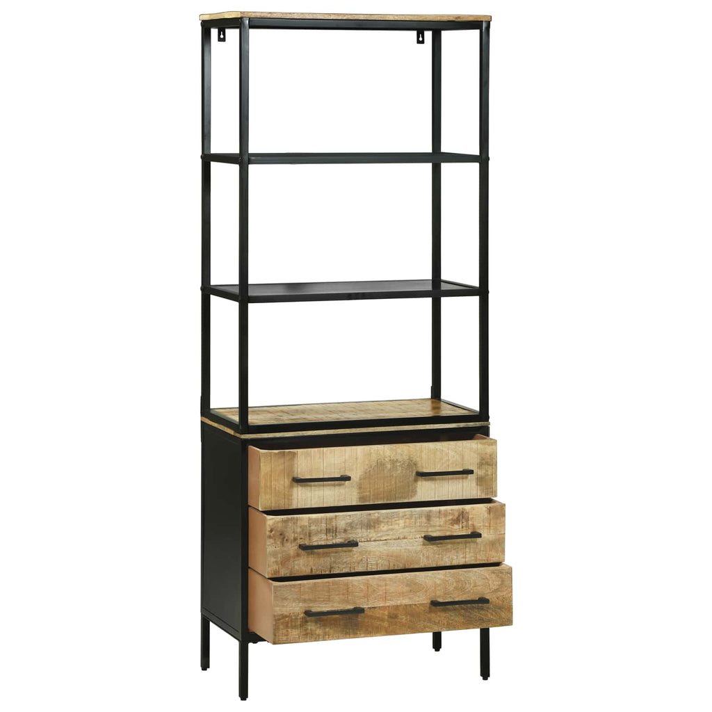 vidaXL Highboard z szufladą Brązowy 70 x 35 x 180 cm Drewno z mango