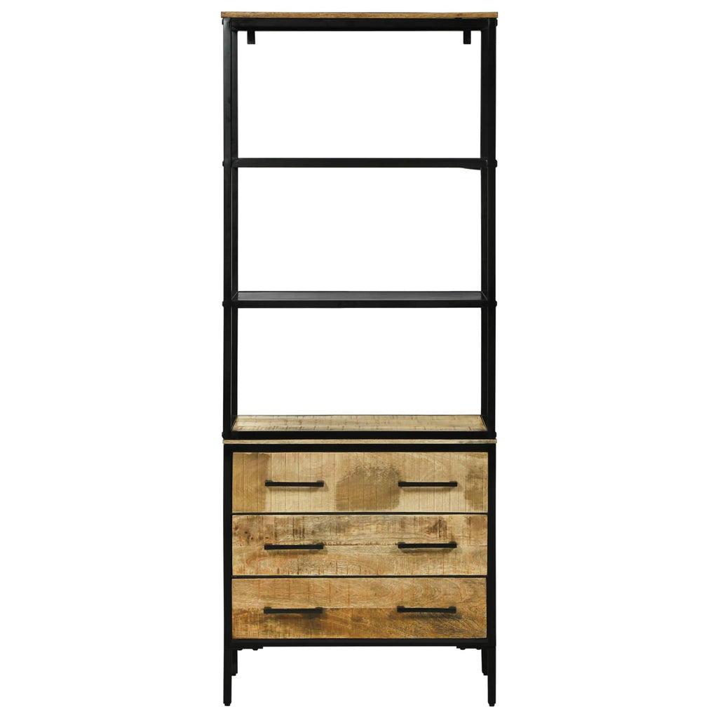 vidaXL Highboard z szufladą Brązowy 70 x 35 x 180 cm Drewno z mango