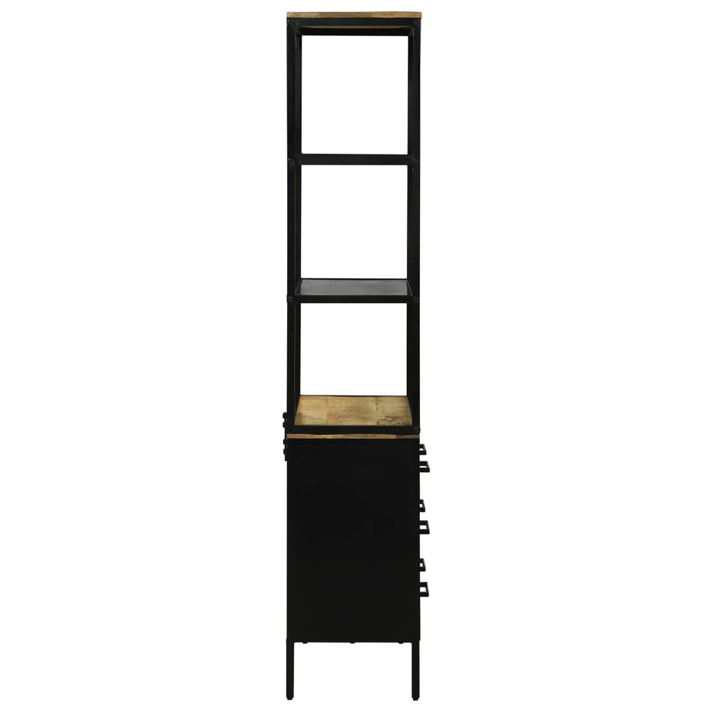 vidaXL Highboard z szufladą Brązowy 70 x 35 x 180 cm Drewno z mango