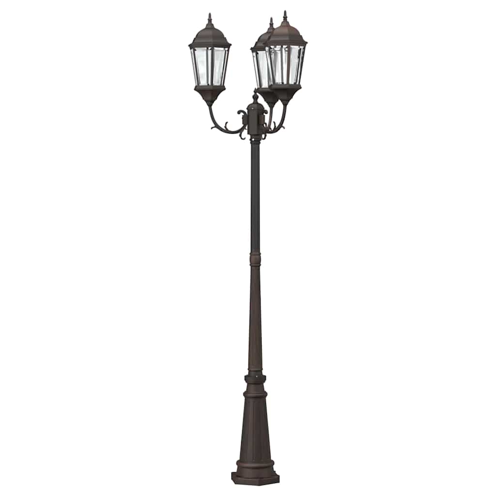 vidaXL Lampa ogrodowa kolor bronzu 61 x 53 x 235 cm Aluminium i szkło