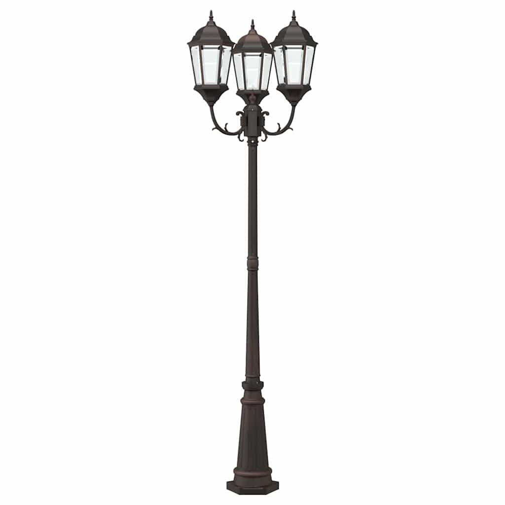 vidaXL Lampa ogrodowa kolor bronzu 61 x 53 x 235 cm Aluminium i szkło