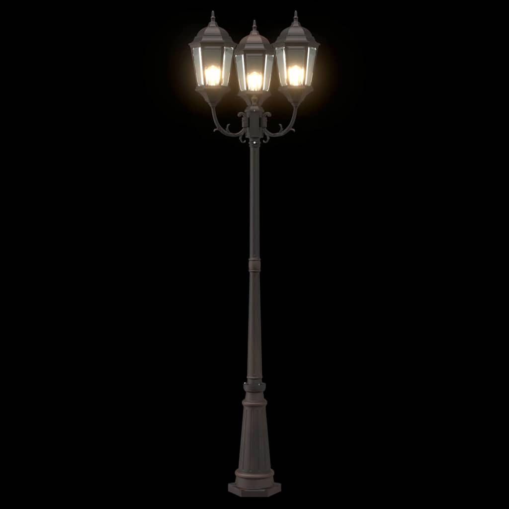 vidaXL Lampa ogrodowa kolor bronzu 61 x 53 x 235 cm Aluminium i szkło
