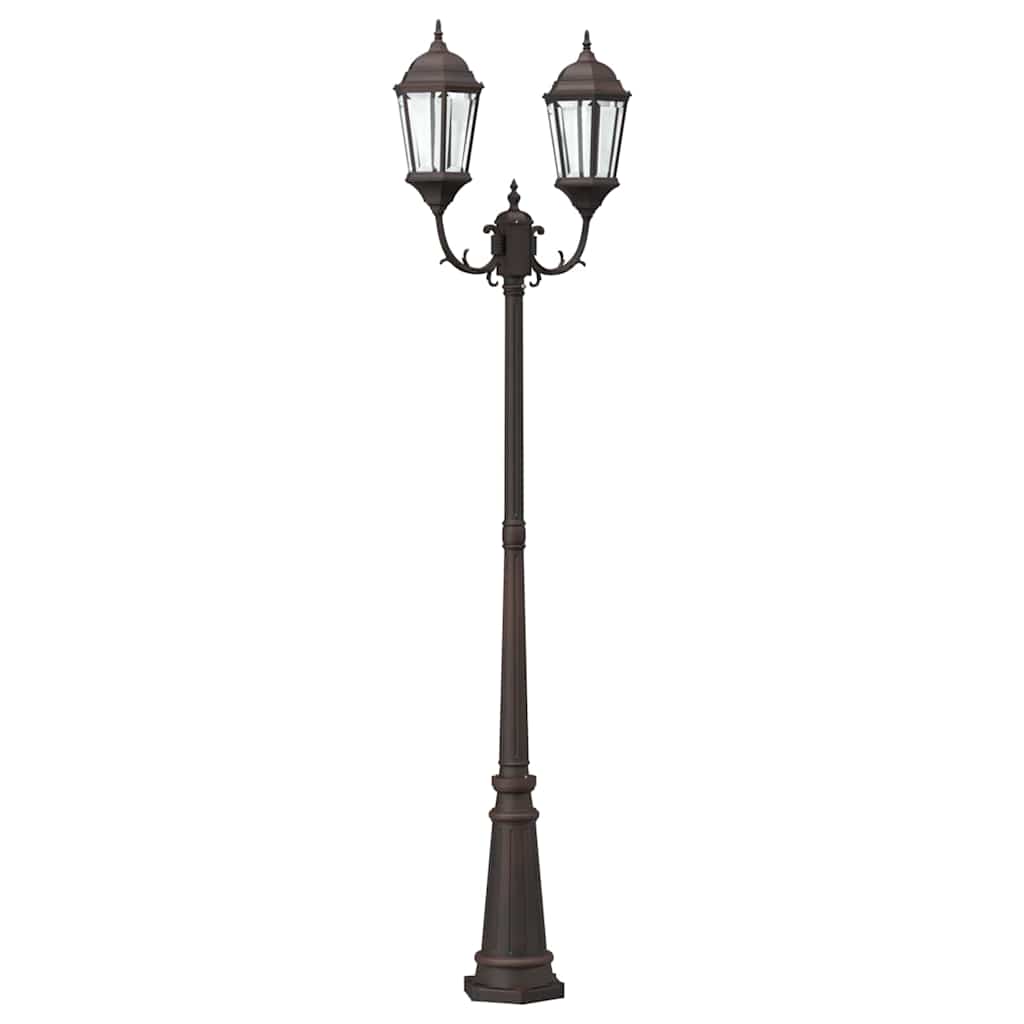vidaXL Lampa ogrodowa kolor bronzu 68 x 20 x 235 cm Aluminium i szkło