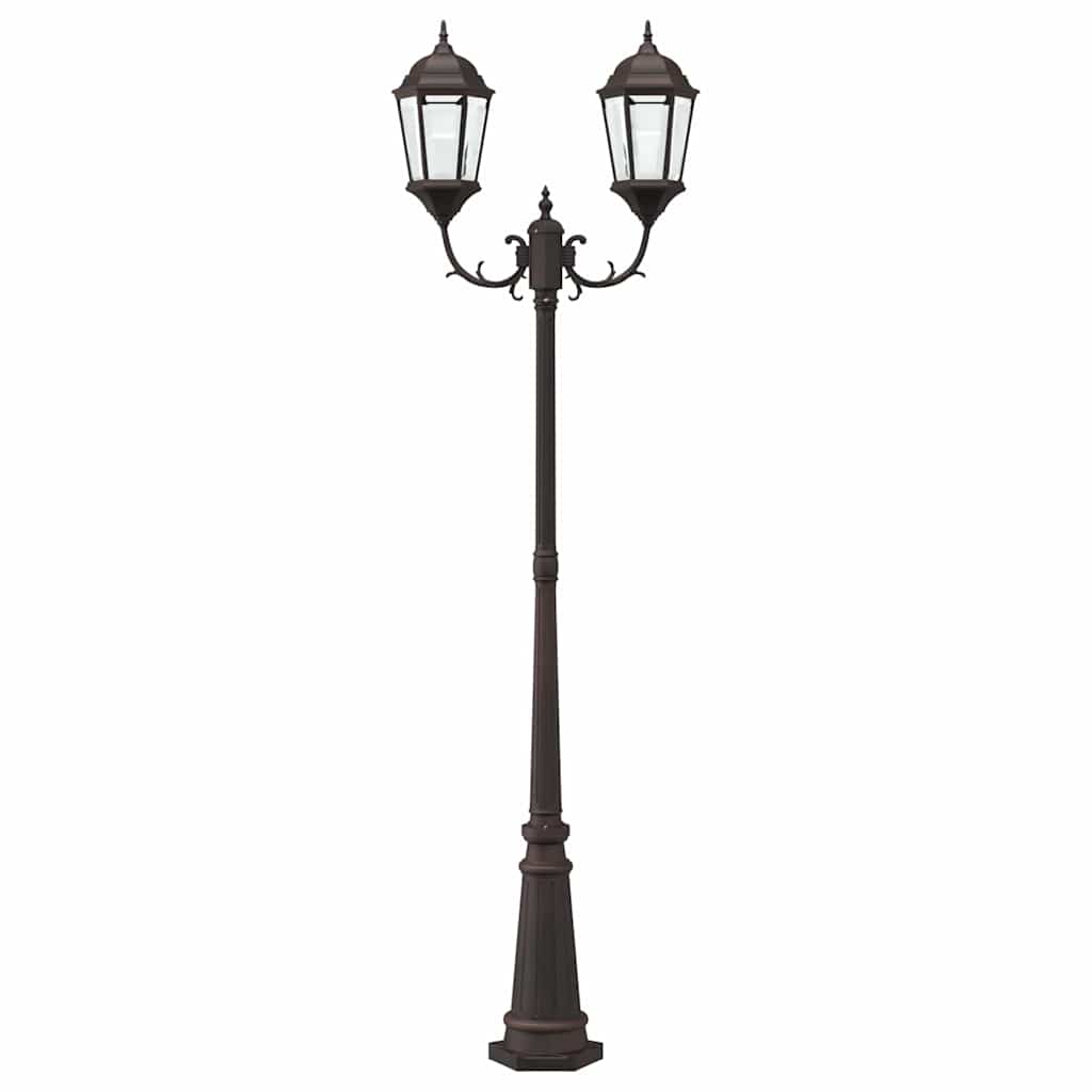 vidaXL Lampa ogrodowa kolor bronzu 68 x 20 x 235 cm Aluminium i szkło
