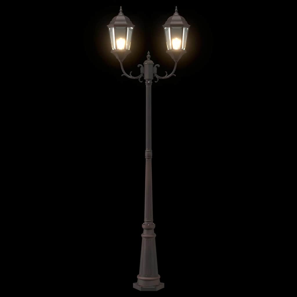 vidaXL Lampa ogrodowa kolor bronzu 68 x 20 x 235 cm Aluminium i szkło
