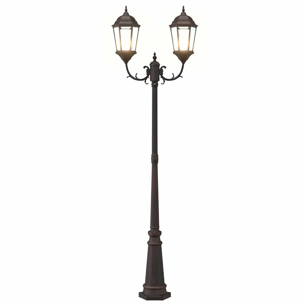 vidaXL Lampa ogrodowa kolor bronzu 68 x 20 x 235 cm Aluminium i szkło