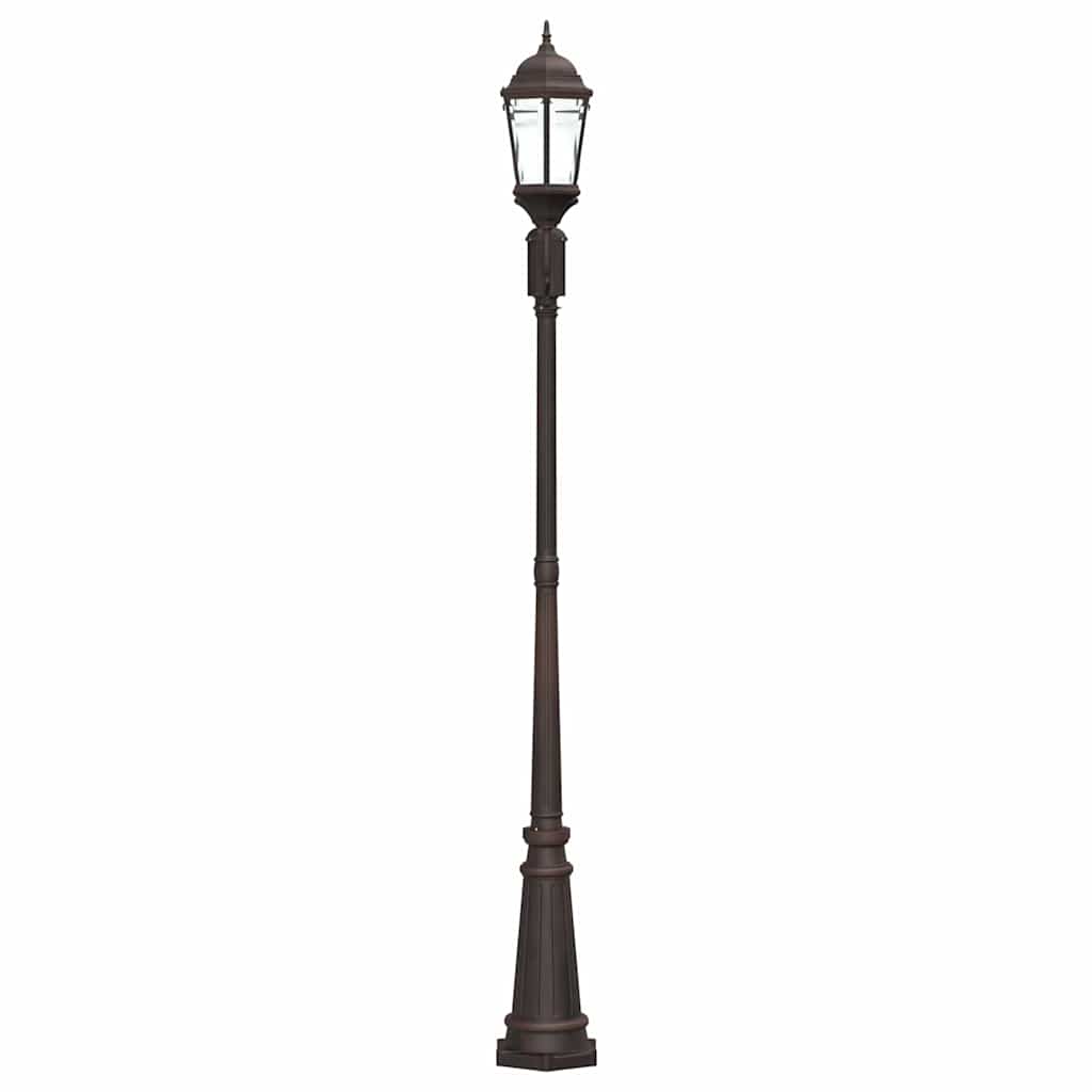 vidaXL Lampa ogrodowa kolor bronzu 68 x 20 x 235 cm Aluminium i szkło