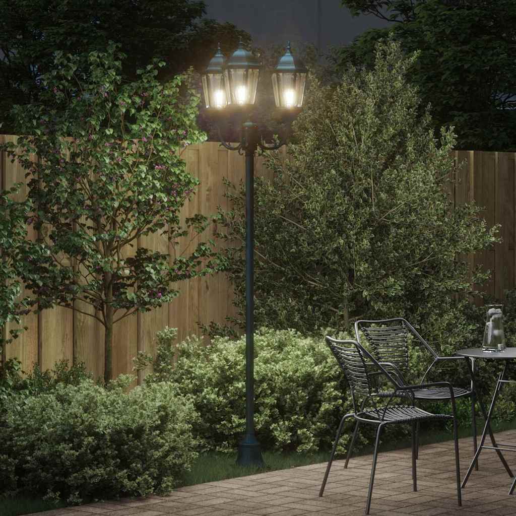 vidaXL Lampa ogrodowa Vintage szczotkowana zieleń 57 x 49 x 241 cm