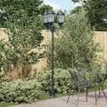 vidaXL Lampa ogrodowa Vintage szczotkowana zieleń 57 x 49 x 241 cm