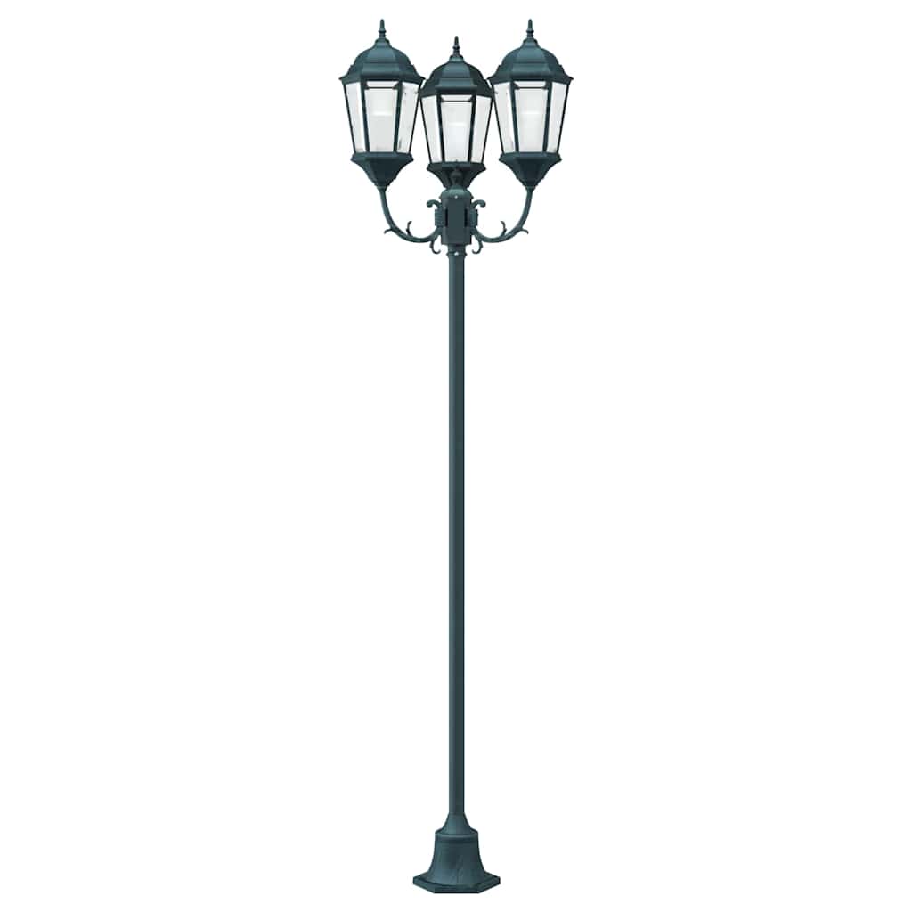 vidaXL Lampa ogrodowa Vintage szczotkowana zieleń 57 x 49 x 241 cm