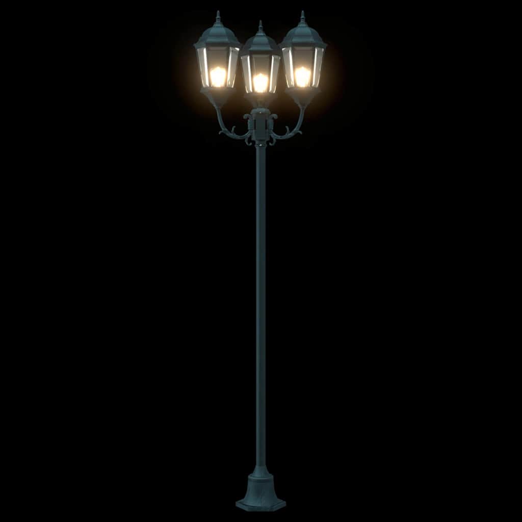 vidaXL Lampa ogrodowa Vintage szczotkowana zieleń 57 x 49 x 241 cm