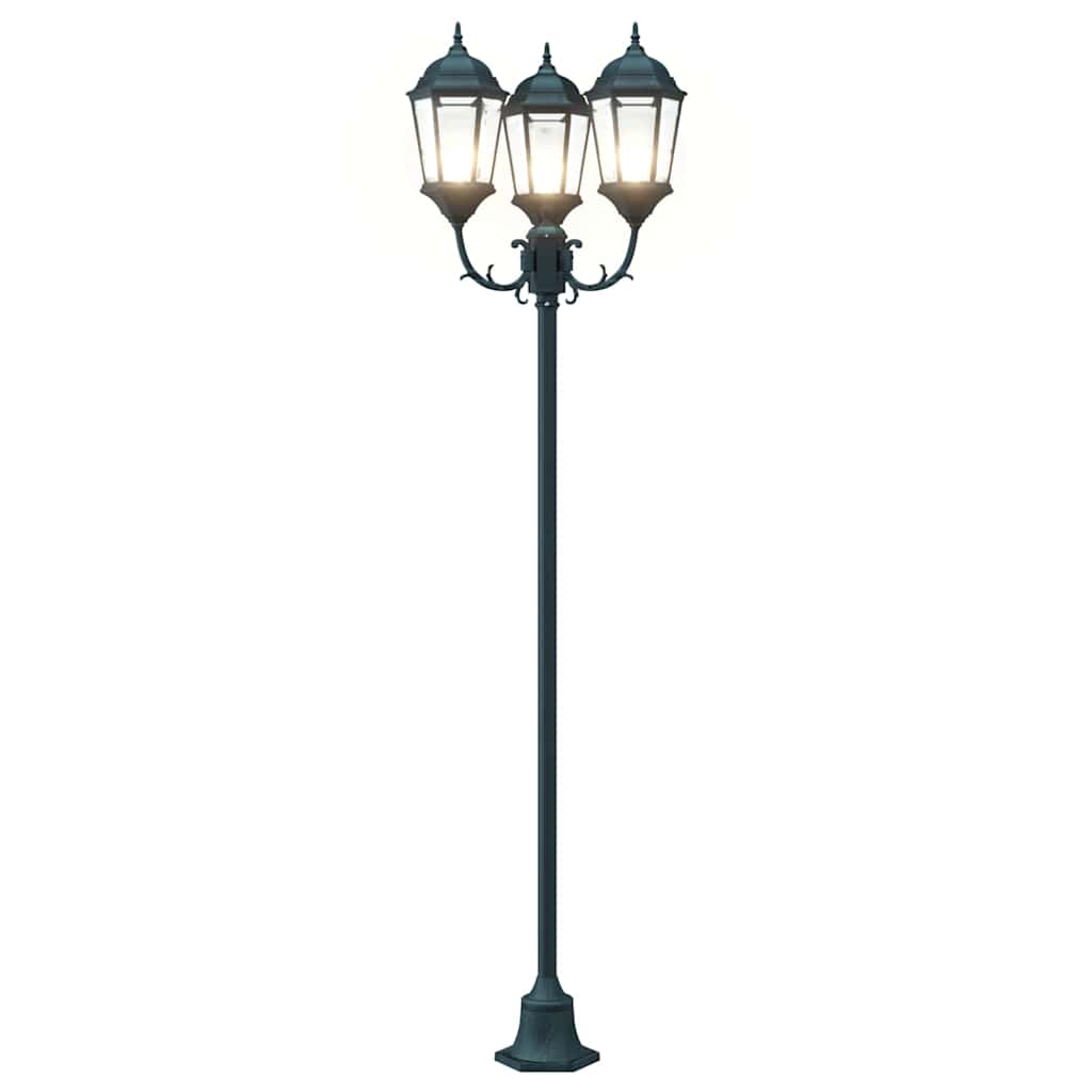 vidaXL Lampa ogrodowa Vintage szczotkowana zieleń 57 x 49 x 241 cm