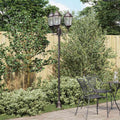 vidaXL Lampa ogrodowa kolor bronzu 57 x 49 x 241 cm Aluminium i szkło