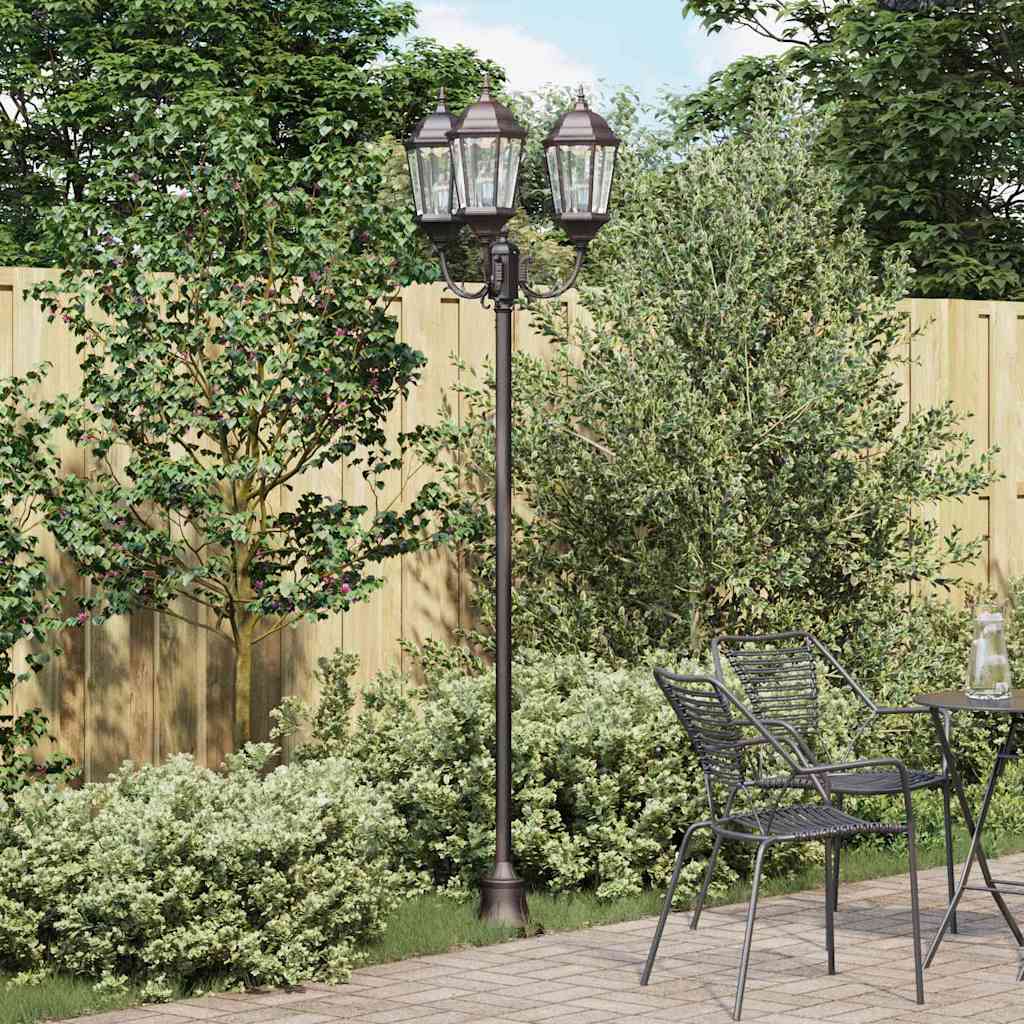 vidaXL Lampa ogrodowa kolor bronzu 57 x 49 x 241 cm Aluminium i szkło