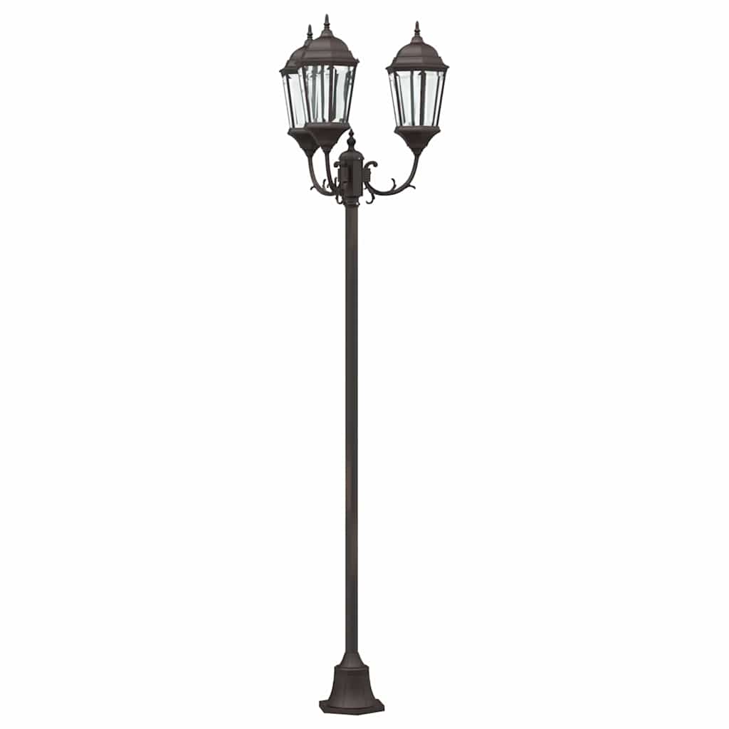 vidaXL Lampa ogrodowa kolor bronzu 57 x 49 x 241 cm Aluminium i szkło