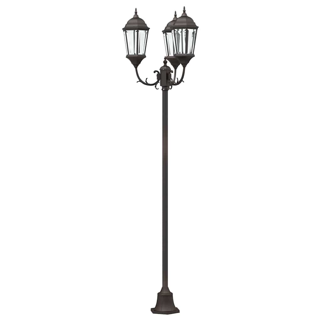 vidaXL Lampa ogrodowa kolor bronzu 57 x 49 x 241 cm Aluminium i szkło