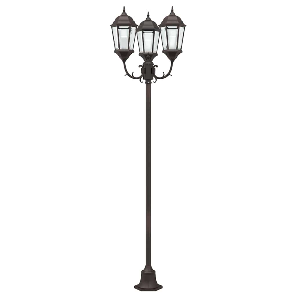 vidaXL Lampa ogrodowa kolor bronzu 57 x 49 x 241 cm Aluminium i szkło