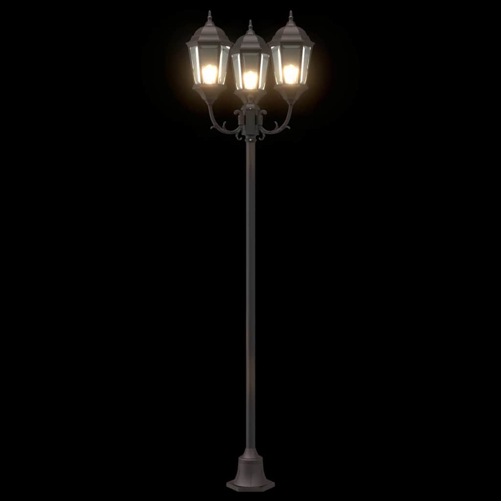 vidaXL Lampa ogrodowa kolor bronzu 57 x 49 x 241 cm Aluminium i szkło