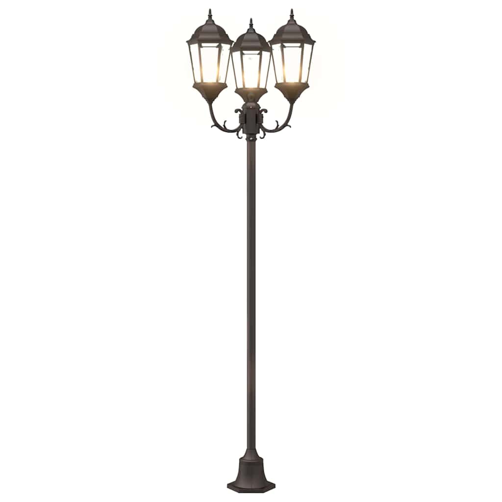 vidaXL Lampa ogrodowa kolor bronzu 57 x 49 x 241 cm Aluminium i szkło