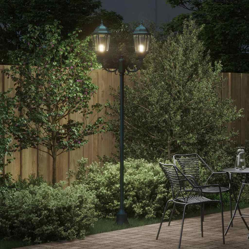 vidaXL Lampa ogrodowa Vintage szczotkowana zieleń 68 x 20 x 235 cm