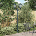 vidaXL Lampa ogrodowa Vintage szczotkowana zieleń 68 x 20 x 235 cm
