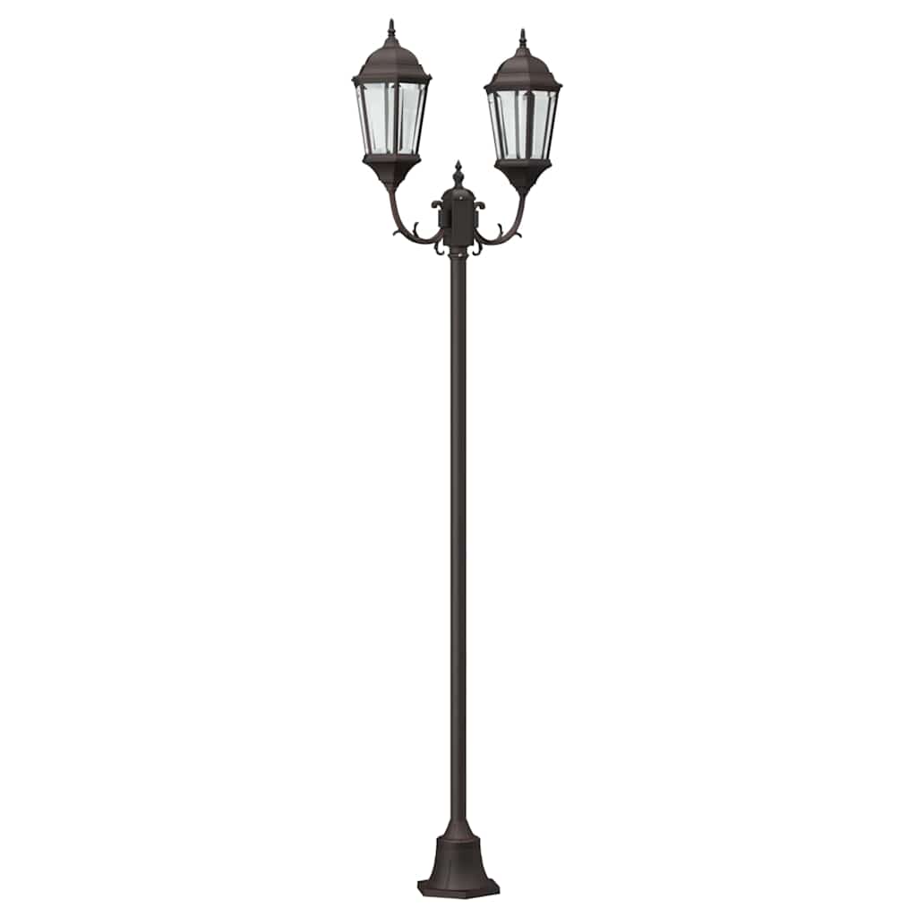 vidaXL Lampa ogrodowa kolor bronzu 68 x 20 x 235 cm Aluminium i szkło