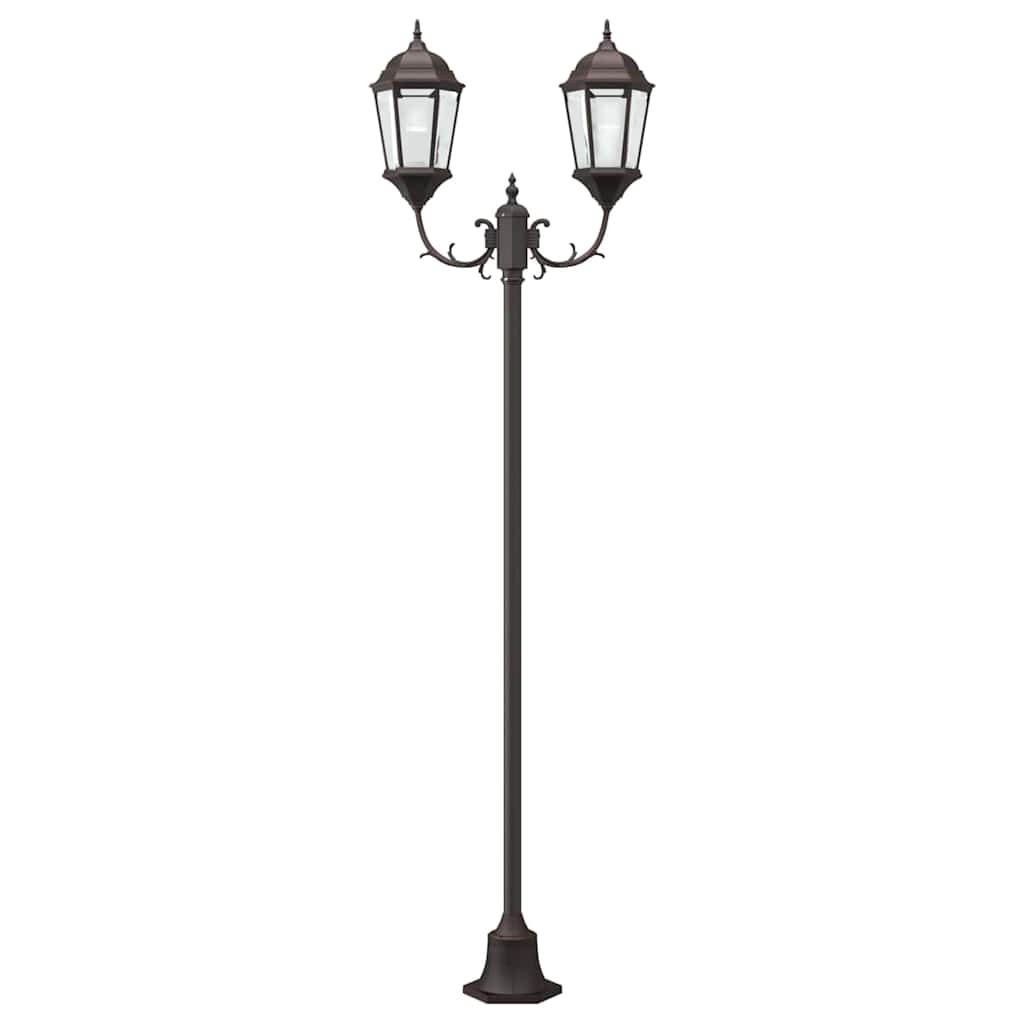 vidaXL Lampa ogrodowa kolor bronzu 68 x 20 x 235 cm Aluminium i szkło